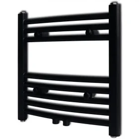 Radiador toallero de baño curvo negro 480x480 mm de vidaXL, Radiadores - Ref: Foro24-141912, Precio: 65,95 €, Descuento: %