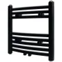 Radiador toallero de baño curvo negro 480x480 mm de vidaXL, Radiadores - Ref: Foro24-141912, Precio: 65,95 €, Descuento: %