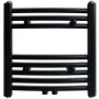 Radiador toallero de baño curvo negro 480x480 mm de vidaXL, Radiadores - Ref: Foro24-141912, Precio: 65,95 €, Descuento: %