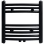 Radiador toallero de baño curvo negro 480x480 mm de vidaXL, Radiadores - Ref: Foro24-141912, Precio: 67,11 €, Descuento: %