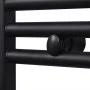 Radiador toallero de baño curvo negro 480x480 mm de vidaXL, Radiadores - Ref: Foro24-141912, Precio: 65,95 €, Descuento: %