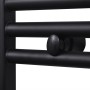 Radiador toallero de baño curvo negro 480x480 mm de vidaXL, Radiadores - Ref: Foro24-141912, Precio: 67,11 €, Descuento: %