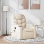 Sillón de masaje reclinable de tela crema en Sillones | Comprar online en Foru.es