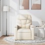 Sillón de masaje reclinable de tela crema en Sillones | Comprar online en Foru.es