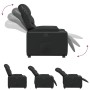 Sillón reclinable de piel sintética negra en Sillones | Comprar online en Foru.es
