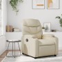 Sillón reclinable de cuero sintético crema en Sillones | Comprar online en Foru.es
