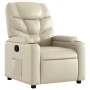 Sillón reclinable de cuero sintético crema en Sillones | Comprar online en Foru.es