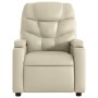 Sillón reclinable de cuero sintético crema en Sillones | Comprar online en Foru.es