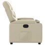 Sillón reclinable de cuero sintético crema en Sillones | Comprar online en Foru.es