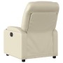 Sillón reclinable de cuero sintético crema en Sillones | Comprar online en Foru.es