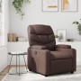 Sillón reclinable de cuero sintético marrón en Sillones | Comprar online en Foru.es