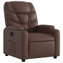Sillón reclinable de cuero sintético marrón en Sillones | Comprar online en Foru.es