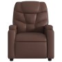 Sillón reclinable de cuero sintético marrón en Sillones | Comprar online en Foru.es