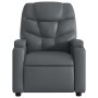 Sillón reclinable de cuero sintético gris en Sillones | Comprar online en Foru.es