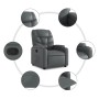 Sillón reclinable de cuero sintético gris en Sillones | Comprar online en Foru.es