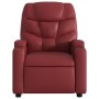 Sillón reclinable de cuero sintético rojo tinto en Sillones | Comprar online en Foru.es