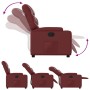Sillón reclinable de cuero sintético rojo tinto en Sillones | Comprar online en Foru.es