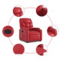 Sillón reclinable de cuero sintético rojo en Sillones | Comprar online en Foru.es