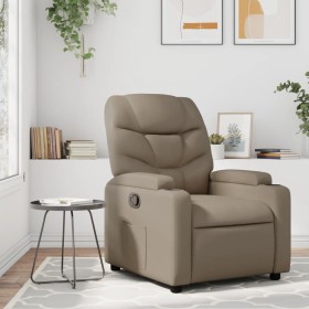 Sillón reclinable de cuero sintético color capuchino en Sillones | Comprar online en Foru.es