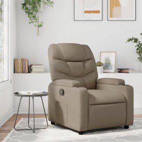Sillón reclinable de cuero sintético color capuchino en Sillones | Comprar online en Foru.es