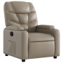 Sillón reclinable de cuero sintético color capuchino en Sillones | Comprar online en Foru.es