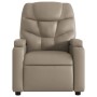 Sillón reclinable de cuero sintético color capuchino en Sillones | Comprar online en Foru.es