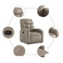 Sillón reclinable de cuero sintético color capuchino en Sillones | Comprar online en Foru.es