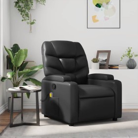 Sillón de masaje reclinable cuero sintético negro en Sillones | Comprar online en Foru.es