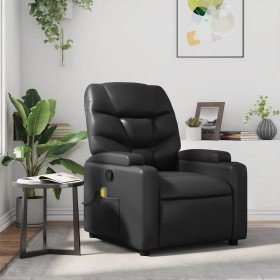 Sillón de masaje reclinable cuero sintético negro en Sillones | Comprar online en Foru.es