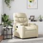 Sillón reclinable de masaje cuero sintético crema en Sillones | Comprar online en Foru.es