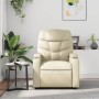Sillón reclinable de masaje cuero sintético crema en Sillones | Comprar online en Foru.es
