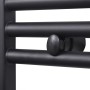 Radiador toallero de baño recto negro 500 x 1160 mm de vidaXL, Radiadores - Ref: Foro24-141907, Precio: 108,04 €, Descuento: %