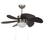 Ventilador de techo con lámpara marrón oscuro 76 cm de vidaXL, Ventiladores de techo - Ref: Foro24-51488, Precio: 99,21 €, De...
