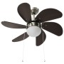 Ventilador de techo con lámpara marrón oscuro 76 cm de vidaXL, Ventiladores de techo - Ref: Foro24-51488, Precio: 99,21 €, De...
