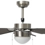 Ventilador de techo con lámpara marrón oscuro 76 cm de vidaXL, Ventiladores de techo - Ref: Foro24-51488, Precio: 99,21 €, De...