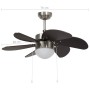 Ventilador de techo con lámpara marrón oscuro 76 cm de vidaXL, Ventiladores de techo - Ref: Foro24-51488, Precio: 99,21 €, De...