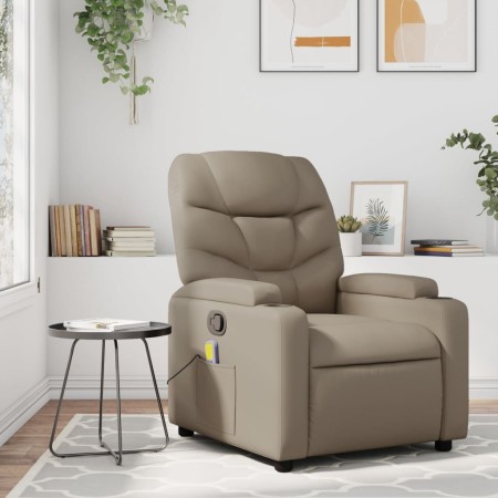 Sillón de masaje reclinable cuero sintético color capuchino en Sillones | Comprar online en Foru.es
