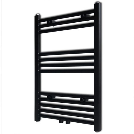 Radiador toallero de baño recto negro 500 x 764 mm de vidaXL, Radiadores - Ref: Foro24-141905, Precio: 78,73 €, Descuento: %