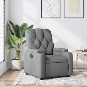 Sillón reclinable de tela gris claro en Sillones | Comprar online en Foru.es