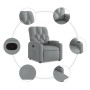 Sillón reclinable de tela gris claro en Sillones | Comprar online en Foru.es