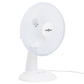 Ventilador de sobremesa 3 velocidades blanco 30 cm 40 W de vidaXL, Ventiladores de pie y de sobremesa - Ref: Foro24-51455, Pr...