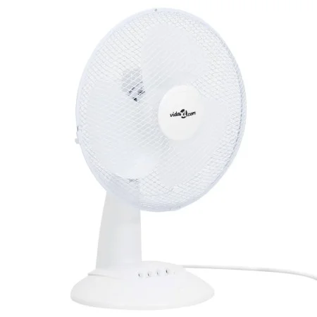 Ventilador de sobremesa 3 velocidades blanco 30 cm 40 W de vidaXL, Ventiladores de pie y de sobremesa - Ref: Foro24-51455, Pr...