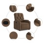 Sillón reclinable de tela marrón en Sillones | Comprar online en Foru.es