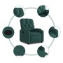 Sillón reclinable de tela verde oscuro en Sillones | Comprar online en Foru.es
