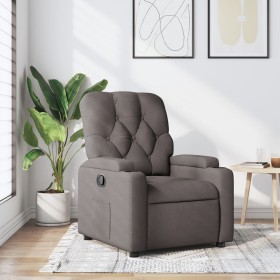 Sillón reclinable de tela gris taupe en Sillones | Comprar online en Foru.es