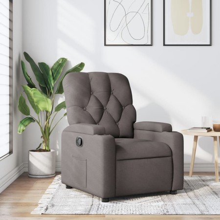 Sillón reclinable de tela gris taupe en Sillones | Comprar online en Foru.es