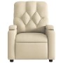 Sillón reclinable de tela crema en Sillones | Comprar online en Foru.es