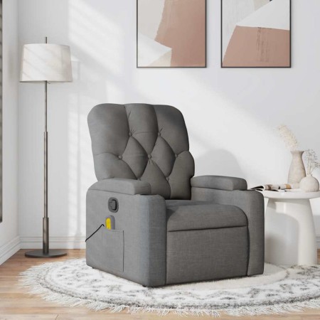 Sillón de masaje reclinable de tela gris oscuro en Sillones | Comprar online en Foru.es