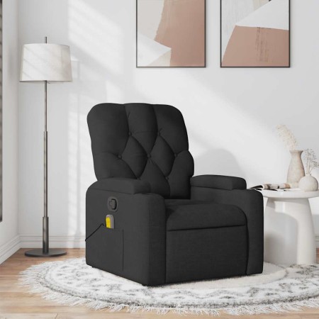 Sillón reclinable de masaje de tela negro en Sillones | Comprar online en Foru.es