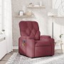 Sillón de masaje reclinable de tela color vino tinto en Sillones | Comprar online en Foru.es